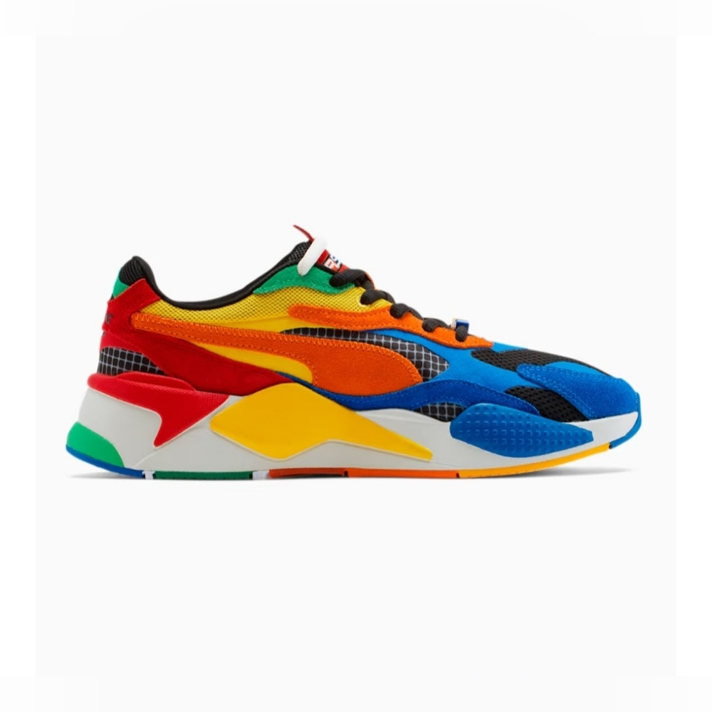 Puma RS-X3 Rubik's Cube Sneakers in Palace Blue-High Risk Red Size EUR 37 - Picture 2 of 16